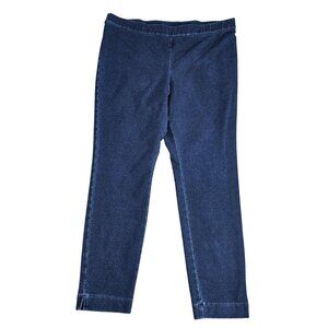 Pure Jill Indigo Ankle Leggings Womens L Blue High Rise Pull On Stretch Pants